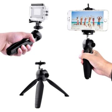YUNTENG 228 Mini Tripod for Camera and Mobile (Black) - 1