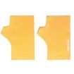 Yellow WST-41 Winter Thin Flannel Warm Fingerless Mittens Gloves - 1