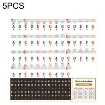 Children Piano Keyboard Stickers 5PCS - QT-005-A Accessories - 1