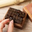 28PCS Vintage Wooden Alphabet & Number Stamps (Lowercase) Set - 4