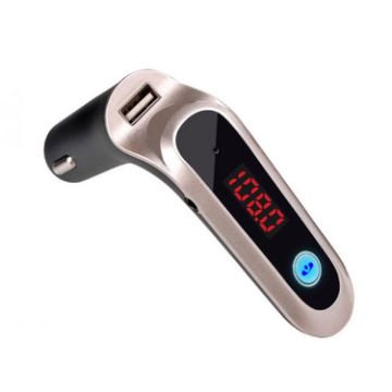 Gold S7 Smart Music Player & Car Charger with Digital Display - 1