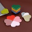 Heart Shaped Portable Mini Student Library PU Leather Bookmark - 5