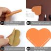 Mini Student Library PU Leather Heart Bookmark (Light Brown) - 4