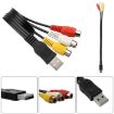 USB to 3 RCA AV Audio Cable, 1 Male to 3 Female, 25cm - 4
