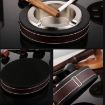 Metal & Cowhide Leather Cigar Ashtray - Silver, Personalized - 5