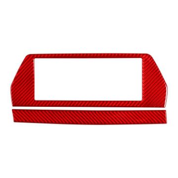BMW 8 Series G14 LHD 2pcs Navigation Screen Frame Sticker (Red) - 1