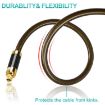 EMK Digital Optical Fiber Audio Cable, 20m, Gold Plated, Coffee - 4