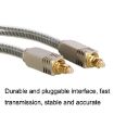 EMK YL/B 5m Transparent Gray Optical Fiber Audio Cable - 4