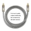 EMK YL/B 5m Transparent Gray Optical Fiber Audio Cable - 5