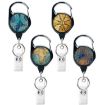 2pcs Retractable Badge Reel Vintage Compass Map Name Tag Holder 65cm - 2