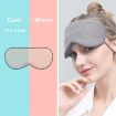 Double-sided Sleep Eye Mask Set: Blue & Sky Blue, 2pcs - 3