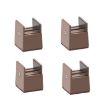 4pcs Adjustable Furniture Feet, 50mm High Brown Widened Plywood - 1