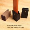 4pcs Adjustable Furniture Feet, 50mm High Brown Widened Plywood - 5