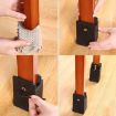4pcs Adjustable Furniture Feet, 50mm High Brown Widened Plywood - 6