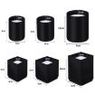 Set of 2 Round Black Carbon Steel Heightening Foot Pads 4x5cm - 2