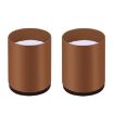 2pcs Carbon Steel Furniture Heightening Foot Pad, Round 4x5cm Brown - 1