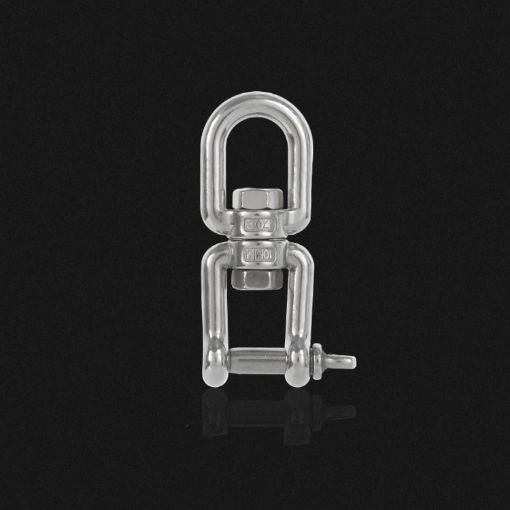 M10 304 Stainless Steel Swivel 360 8-Shaped Chain Snap Hook - 1