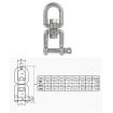 M10 304 Stainless Steel Swivel 360 8-Shaped Chain Snap Hook - 3