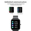 H10 Smart Watch 1.69" Bluetooth, Heart Rate/BP/Sleep, Grey - 5