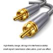 1m Silver Gray Pure Copper RCA Coaxial HIFI Digital Audio Cable - 2