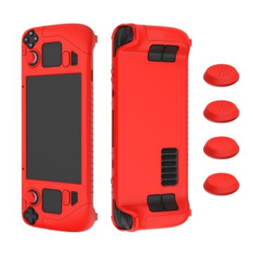 Steam Deck Controller Silicone Cover & Key Caps (Red) - 1