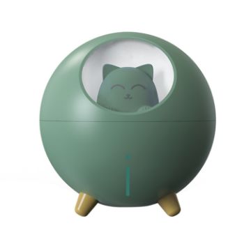 Mini Planet Cat Desktop Humidifier WT-TX5 USB Purifier (Green) - 1