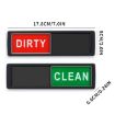 Black Wood Grain Double-Sided Clean Dirty Dishwasher Magnet Sign - 3
