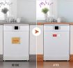 Black Wood Grain Double-Sided Clean Dirty Dishwasher Magnet Sign - 6