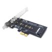 PCI-E 1X to M.2 NVME Key-M SSD Riser Card Adapter - 2