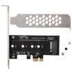 PCI-E 1X to M.2 NVME Key-M SSD Riser Card Adapter - 5