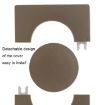 2.2cm White Square Wall Hole Cover Plug Decoration Style - 4