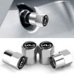 KIA KN Car Tire Valve Cap Set, 12pcs Metal Silver - 1