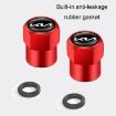 KIA KN Car Tire Valve Core Decorative Metal Caps 3sets/12pcs Gold - 4