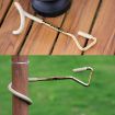 Portable Black Camping Light Hanger Canopy Pole Hook 22mm - 5