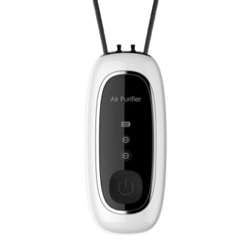 Portable Dual-Brush Negative Ion Air Purifier, Rope Model (White) - 1
