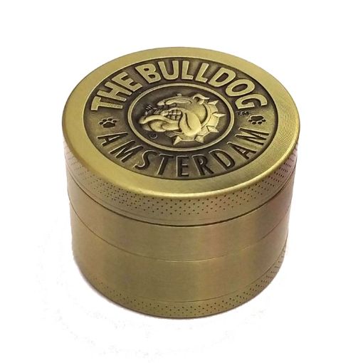 50mm Bulldog Zinc Alloy Tobacco Herb Grinder, 4-Layer Bronze - 1