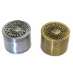 50mm Bulldog Zinc Alloy Tobacco Herb Grinder, 4-Layer Bronze - 2