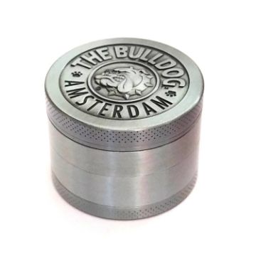 Bulldog Grinder 50mm Zinc Alloy, 4-Layer Ancient Silver Herb Grinder - 1