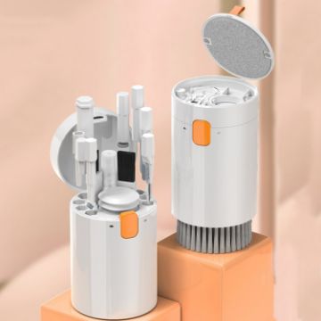 Headphone Cleaning Pen Mobile Camera Computer Tool (White Orange) - 1