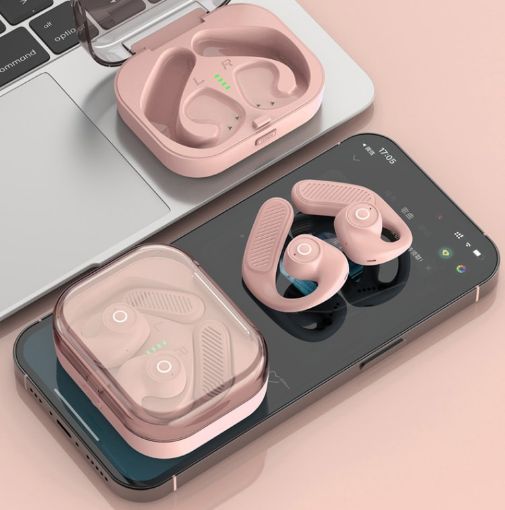 K23 TWS Pink Hanging Ear Air Conduction Bluetooth Earphones - 1