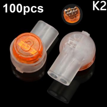 K2 100pcs Waterproof Network Cable & Telephone Line Connectors - 1
