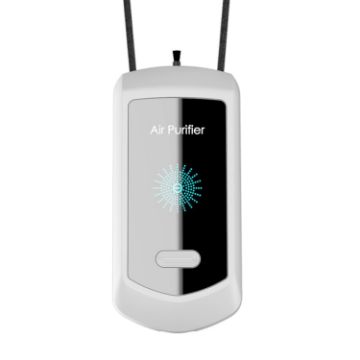 Mini Hanging Neck Air Purifier, 120M Negative Ions (White) - 1