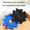 Universal Car PVC Wiper Hole Cover Set - Dust & Snowproof (Black) - 5