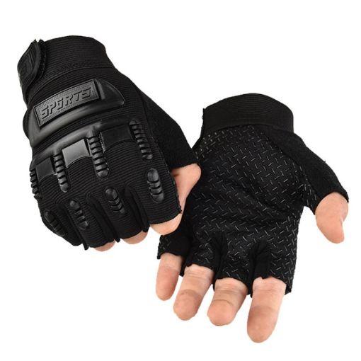 M Outdoor Military Training Balance Wheel Skating Half-Finger Gloves - 1