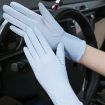Ice Silk Thin Gloves - Anti-Ultraviolet Sunscreen (Blue) - 6