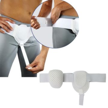 White Adult Groin Hernia Protection Belt - 1