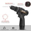 HILDA 12V Li-Ion Power Drill with Charger & Battery, EU Plug - 4