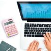 Candy Colored 8-digit Multifunctional Mini Solar Calculator - Pure White - 5