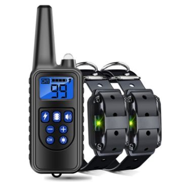 800m Remote Stop Barker Dog Trainer with 2 Vibration Collars - 1