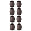 8pcs Set 0.75" 15 Tilt Chair Feet Shock-Absorb Protective Covers - 1